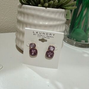 Laundry by Shelli Segal Purple Stud Earrings